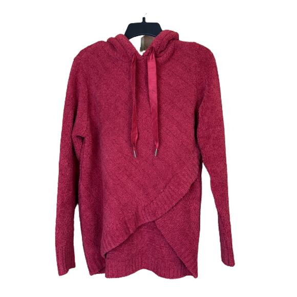 Simply Vera Vera Wang Women's‎ Fuzzy Wrap Red Hoodie Size Medium - Picture 1 of 7